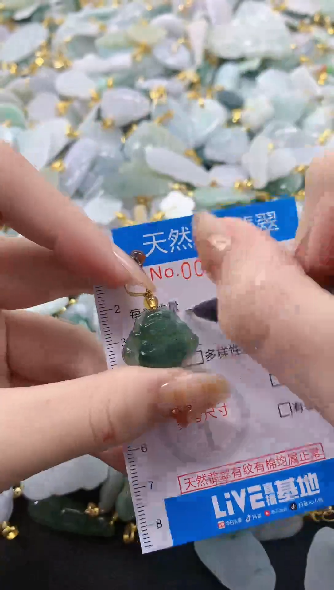 颈饰未镶嵌翡翠净货挂件-2246