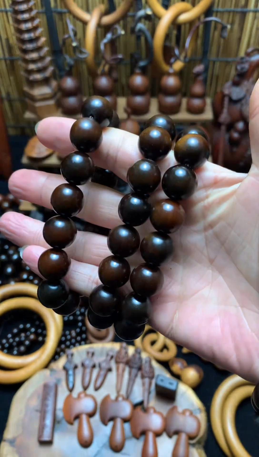 【闪购商品】木枣木玉化1.5手串一物一拍