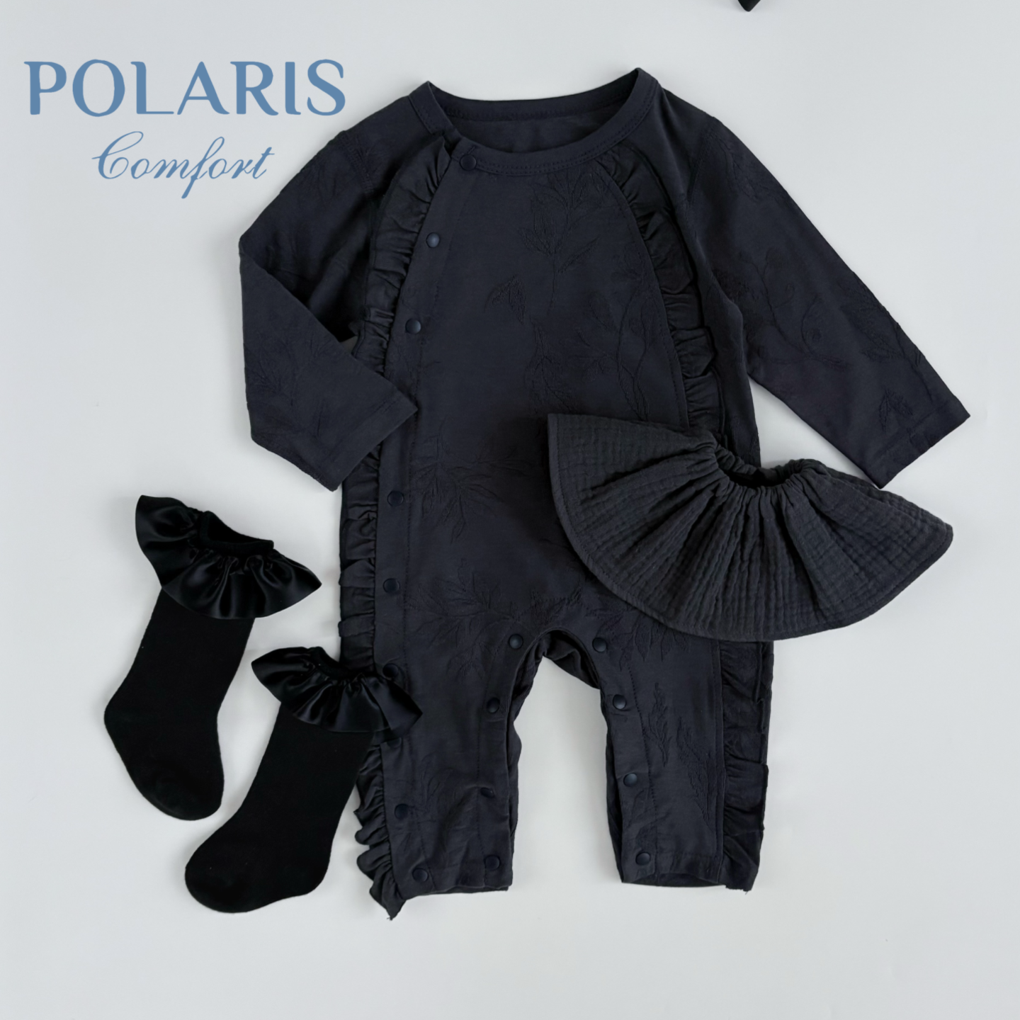 POLARIS | 黛影琉光 | 对襟版 | 早秋宝宝暗纹提花新中式a类连体