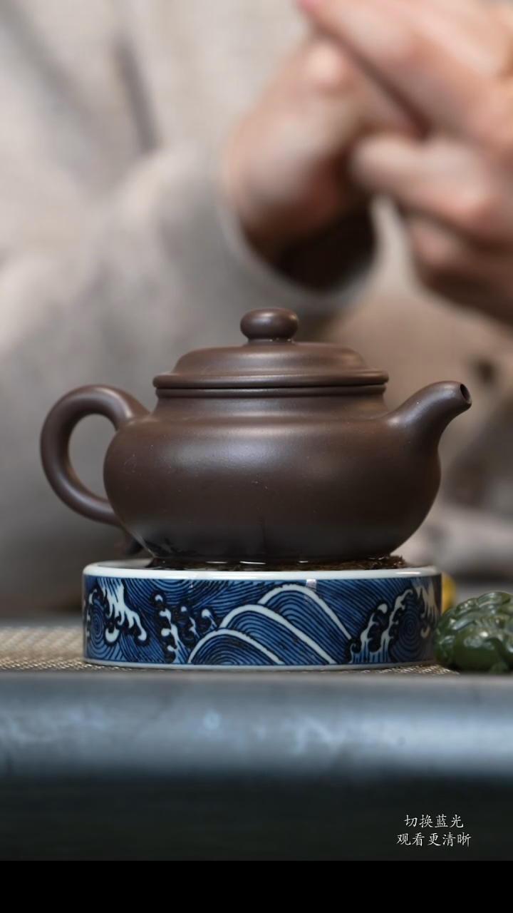 【闪购商品】紫砂茶壶原矿嫩料天青泥超薄胎仿古200cc