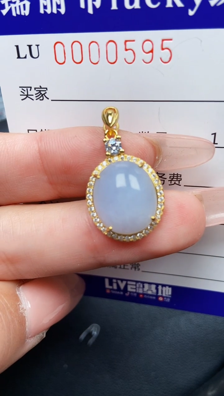 【闪购商品】翡翠颈饰银S925镶嵌0595