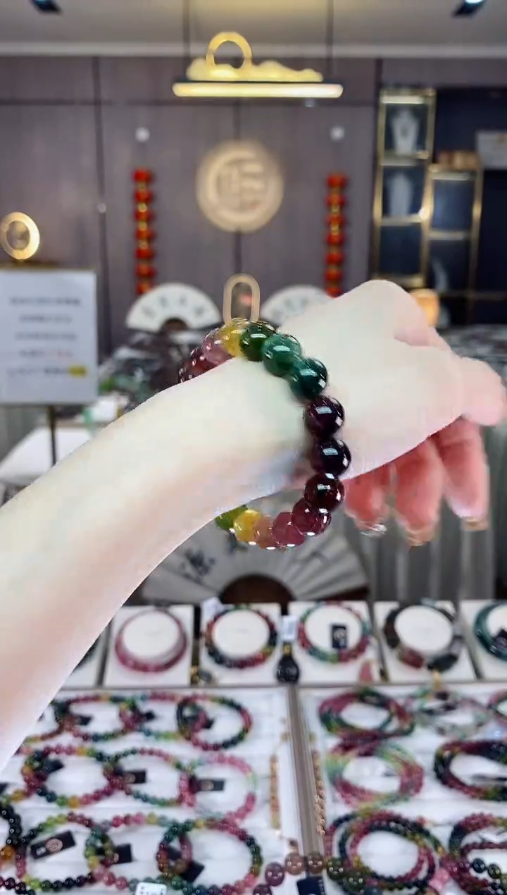 【闪购商品】碧玺单圈手串10mm+未镶嵌一物一证dan