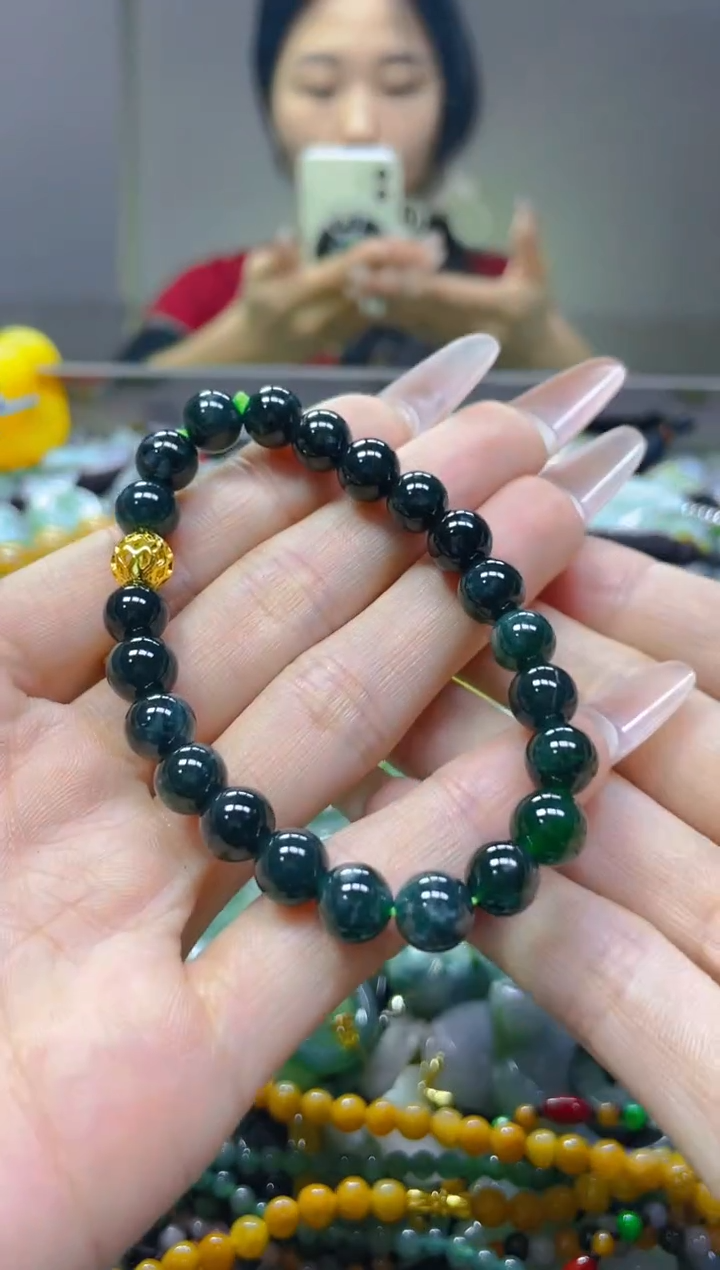 翡翠未镶嵌颈饰7MM/N/翡翠A货，一件也是批发价