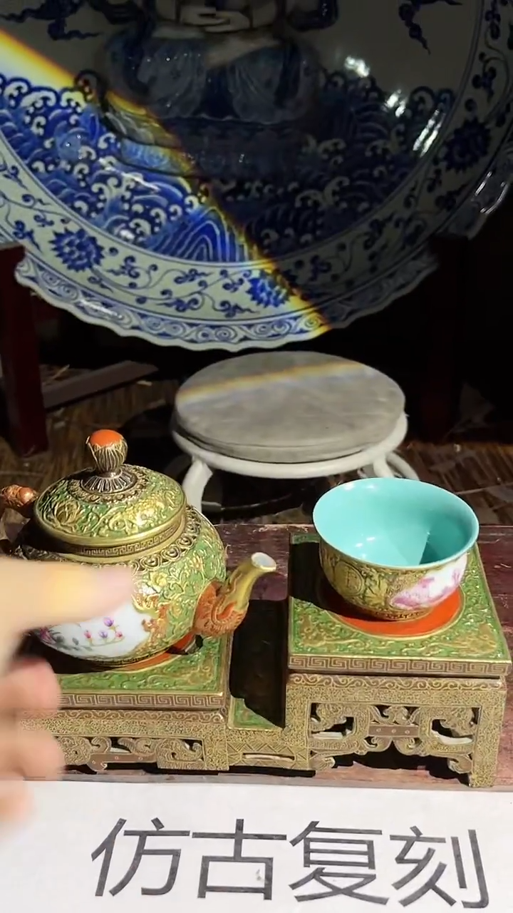 摆件景德镇陶瓷流水237