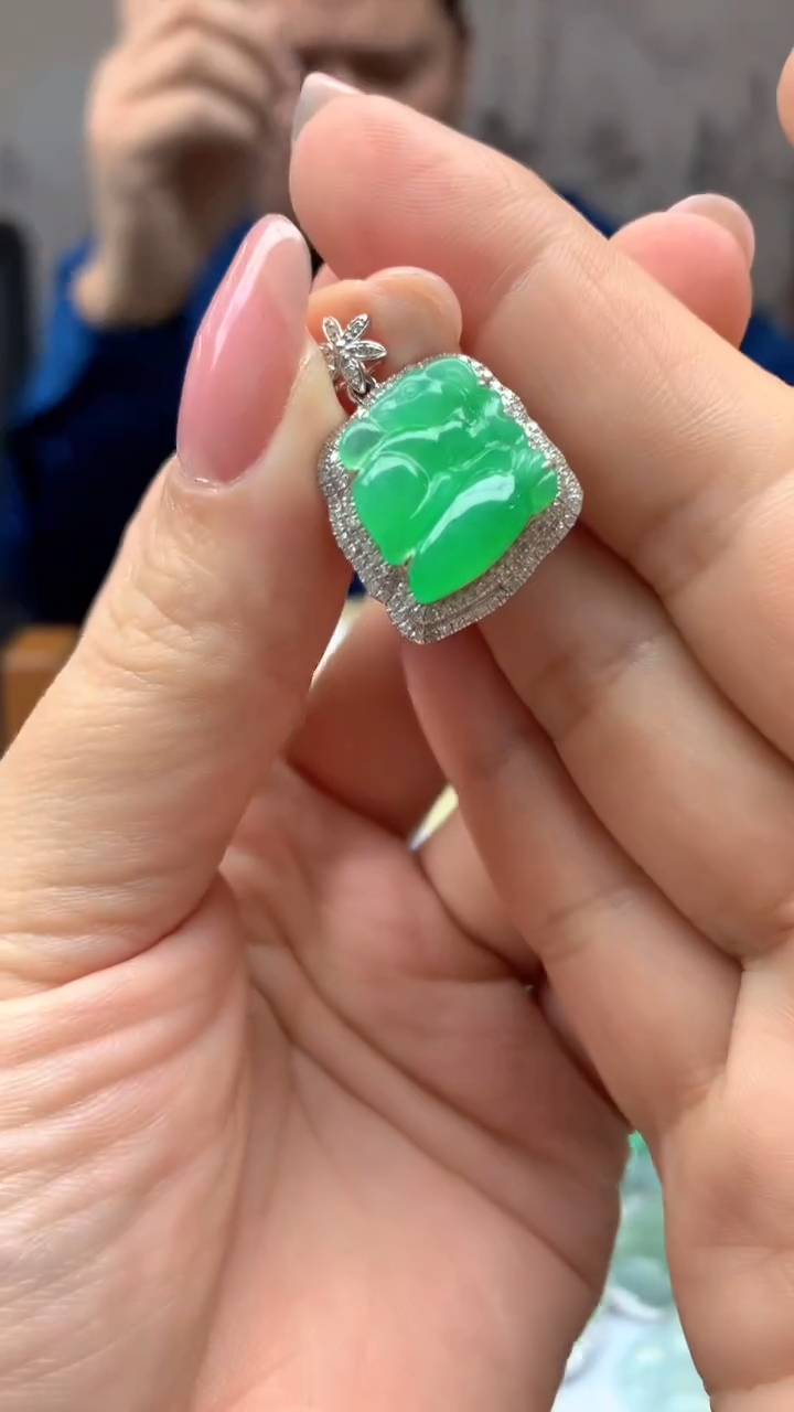 【闪购商品】翡翠颈饰18K金镶嵌316-天然翡翠