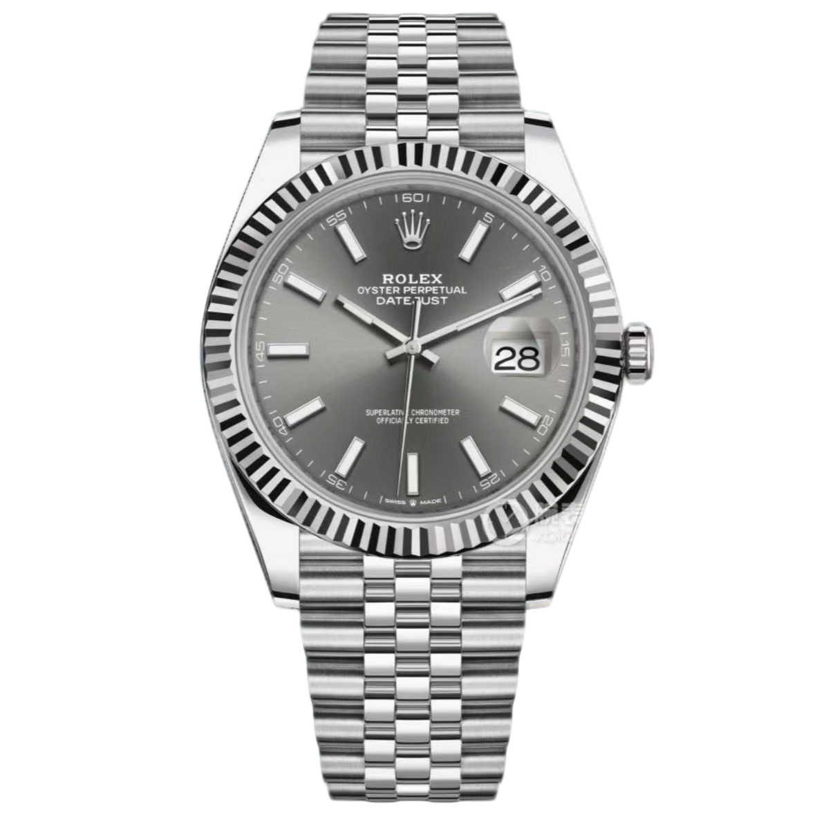 99新 Rolex/劳力士 日志系列41mm男士自动机械 灰色条刻