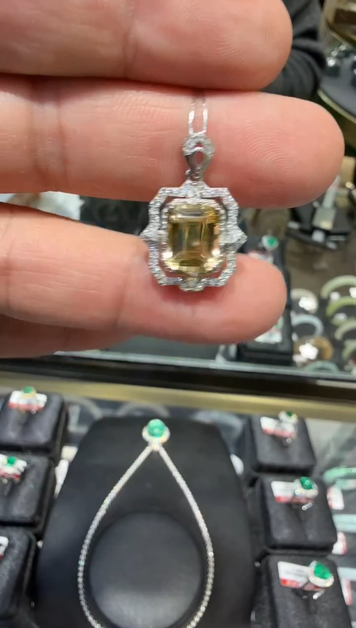 颈饰银S925镶嵌水晶珍*珠多样性发一