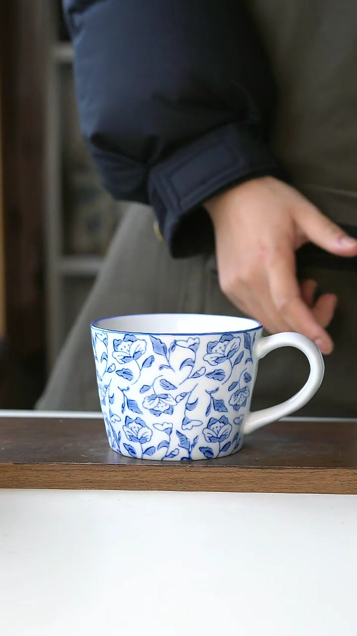 【闪购商品】陶瓷牡丹马克杯微瑕@4-2@