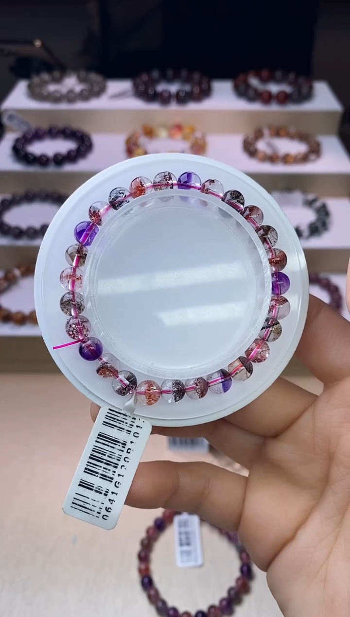 【闪购商品】水晶手链未镶嵌黑加仑超七单圈6m+