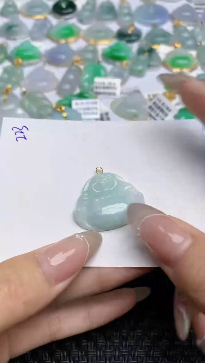 【闪购商品】翡翠颈饰18K金镶嵌 天然翡翠A货