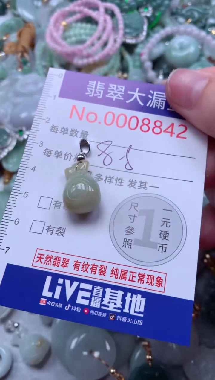 翡翠未镶嵌吊坠(不含链)8842