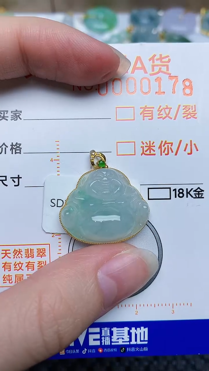 【闪购商品】翡翠颈饰18K金镶嵌86876786