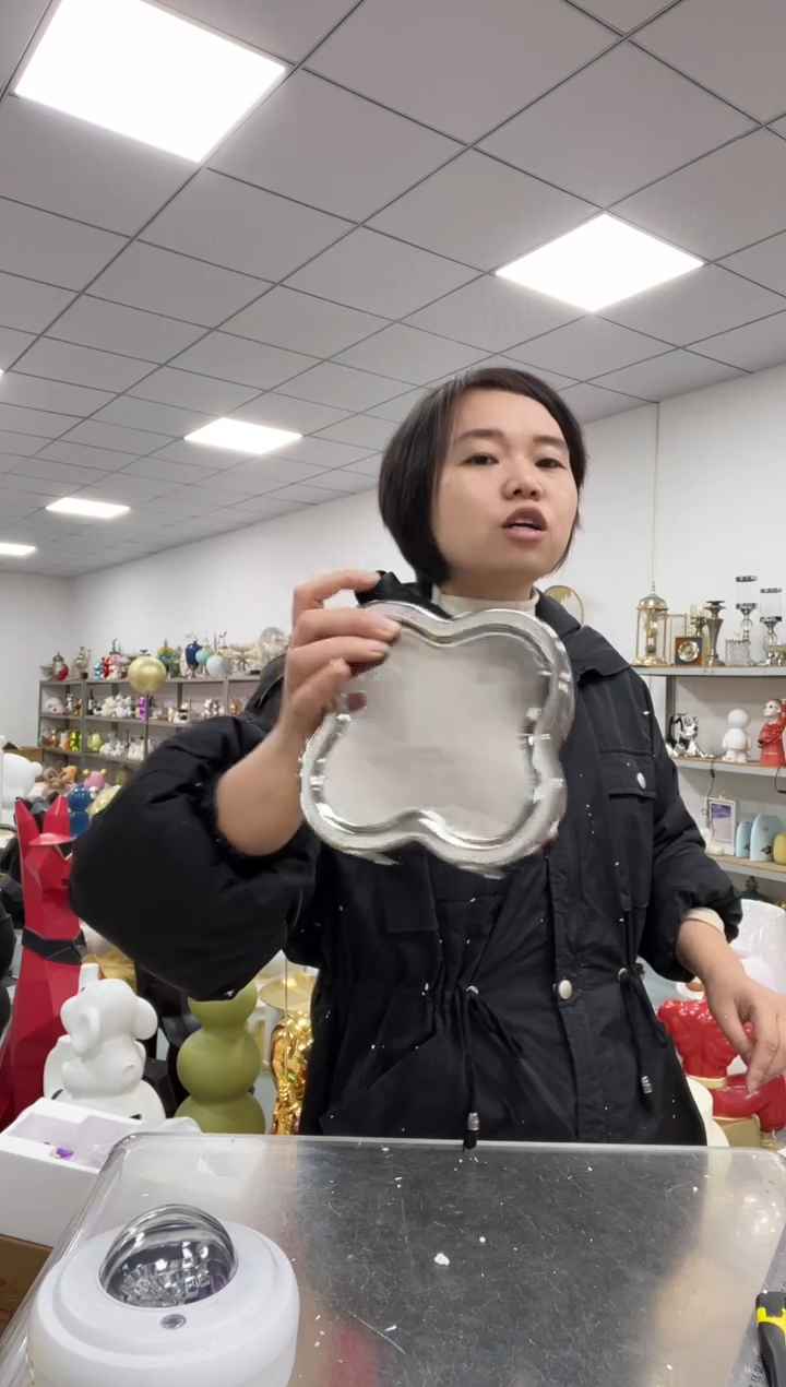 【闪购商品】悦美花园系列花瓶矮款电镀银