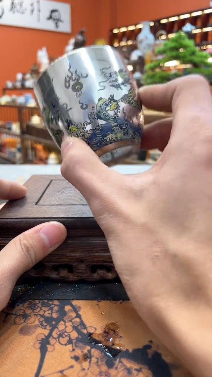 【闪购商品】@@@@@@@@@@@双龙戏珠银杯