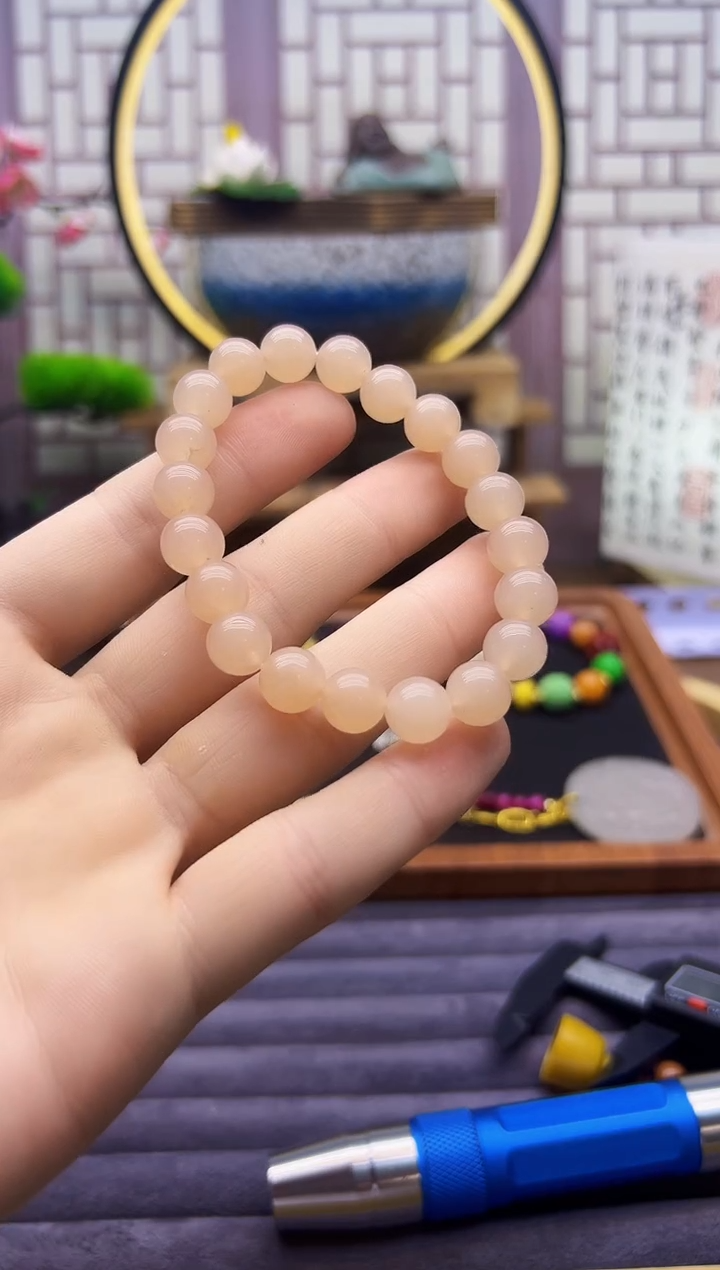 手链14K金镶嵌和田玉S632      