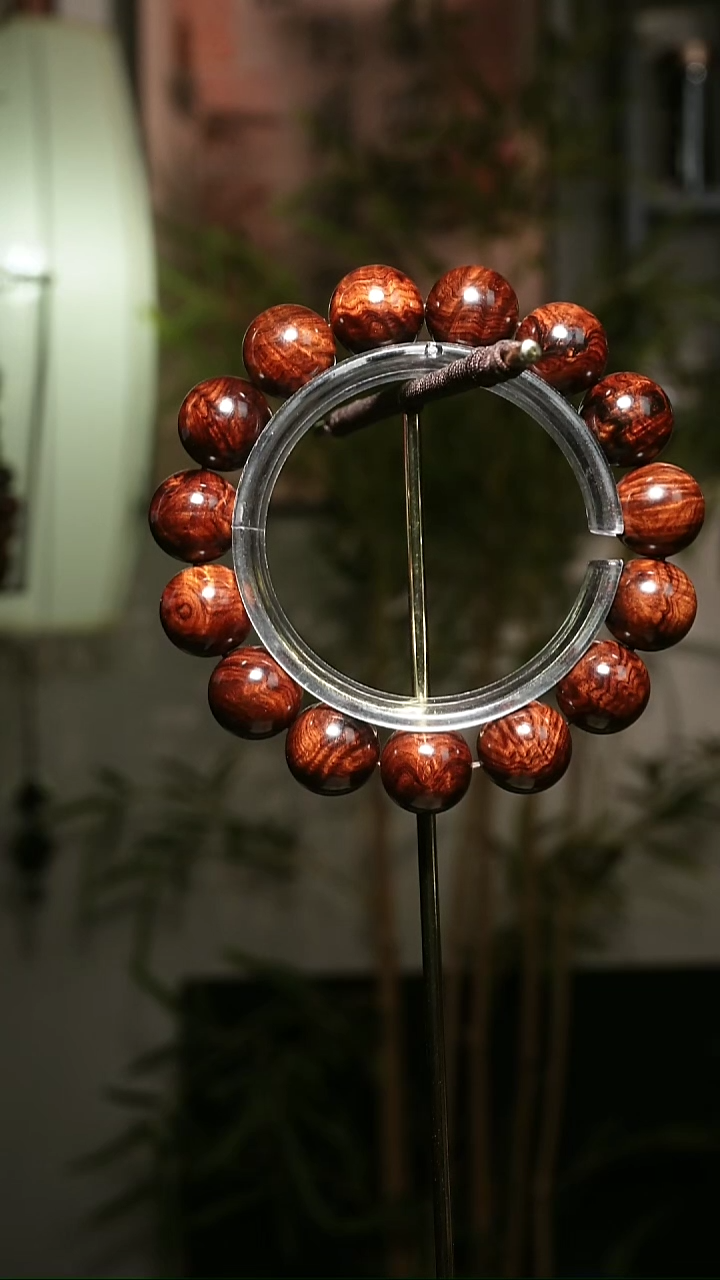 手串/手链黄花梨/降香黄檀?***梦海南黄花梨沉水爆满水波1.5cm