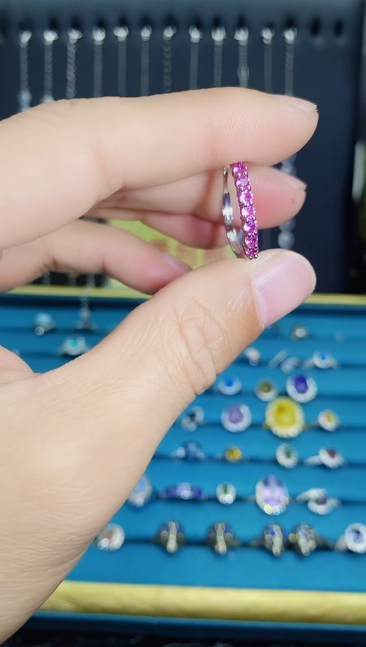 【闪购商品】蓝宝石戒指银S925镶嵌1121