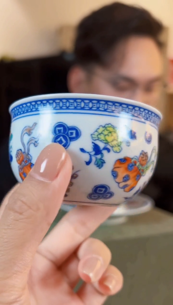 盖碗景德镇陶瓷涂杏花专场160