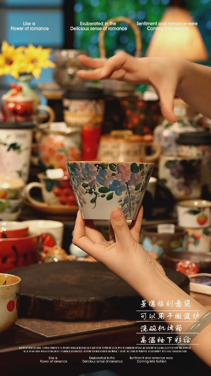 陶瓷景德镇高温釉下彩手工手绘款式@A0297@