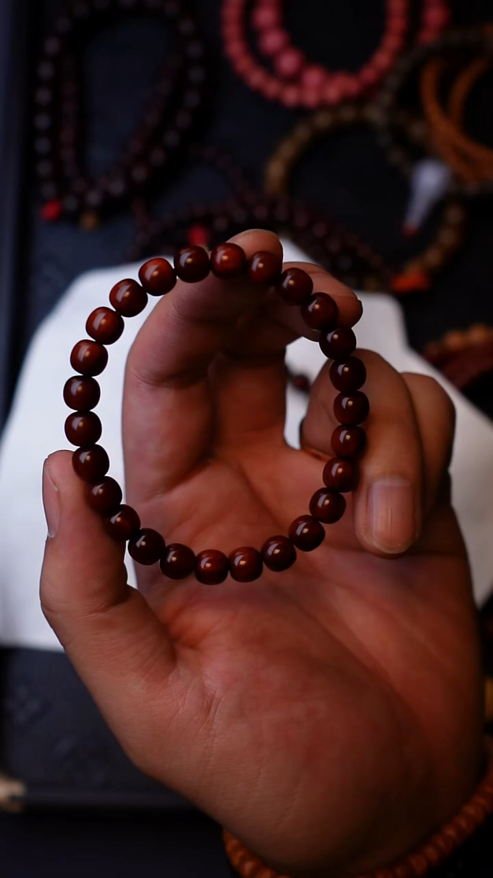 檀香紫檀（小叶紫檀）手串/手链小叶8mm