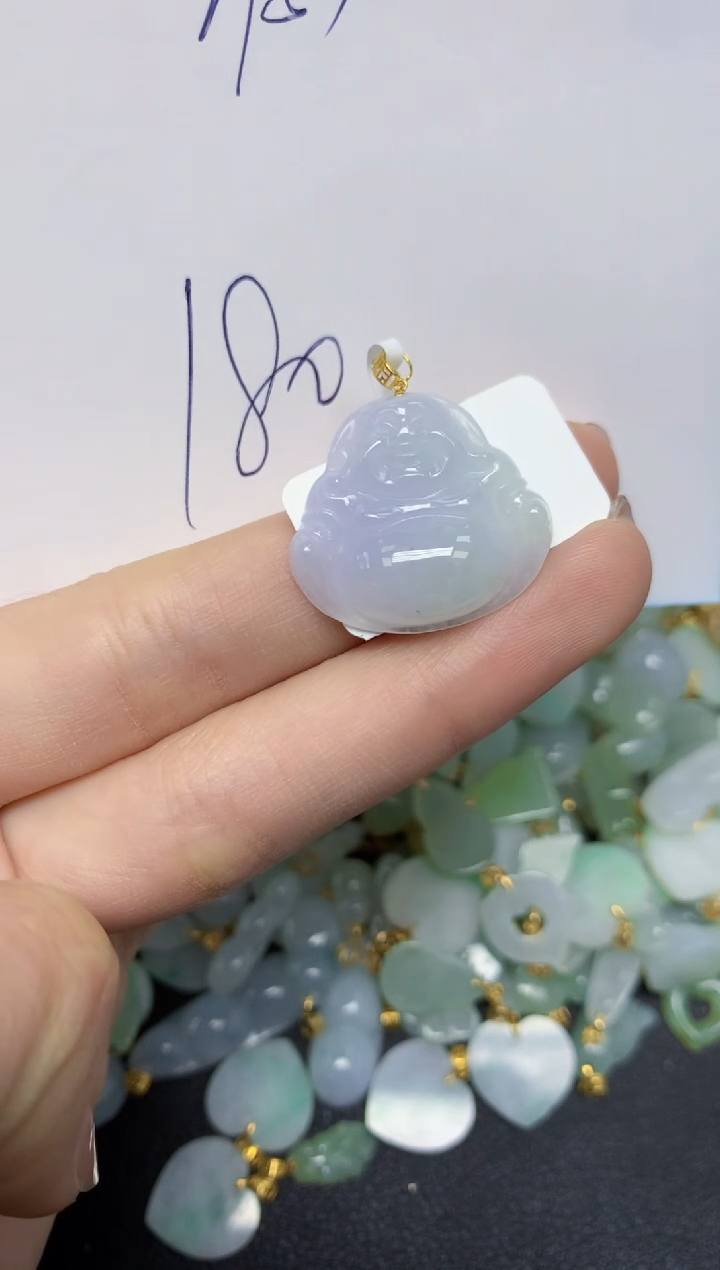 【闪购商品】翡翠颈饰18K金镶嵌天然翡翠A货