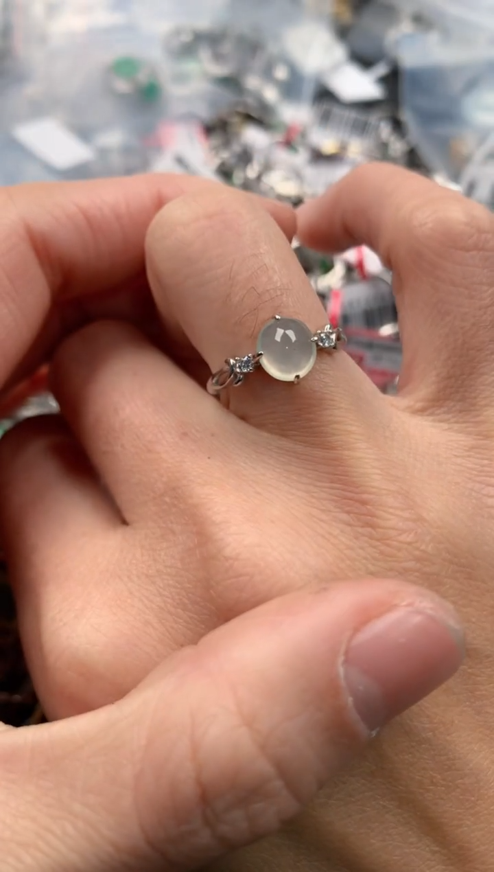银S925镶嵌戒指翡翠222    6