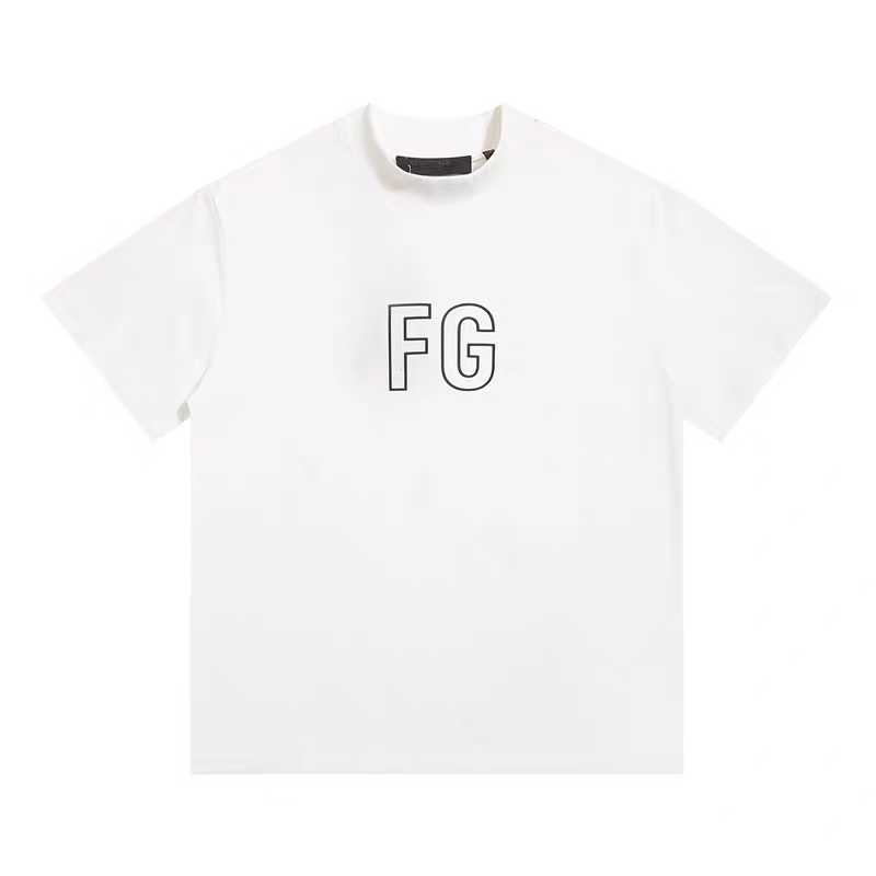 FOG ESS美式夏季高街潮牌字母纯棉短袖男女圆领FG宽松T恤情侣