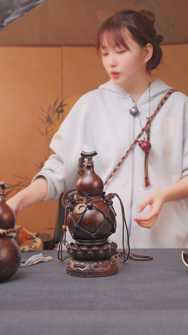 521号链接精品大漆葫芦现货现发[一物一拍]不包含莲花底座