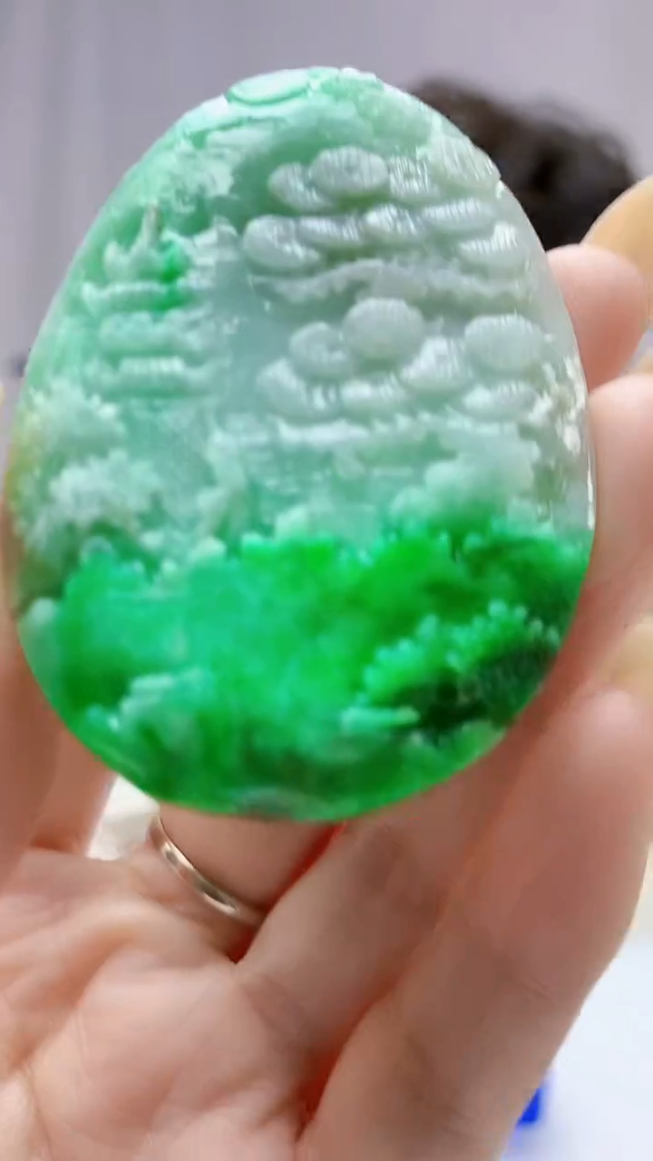 定制翡翠未镶嵌4688DD-毛货挂件85