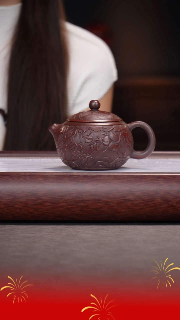 茶壶紫砂李军/古乌泥/西施/300c