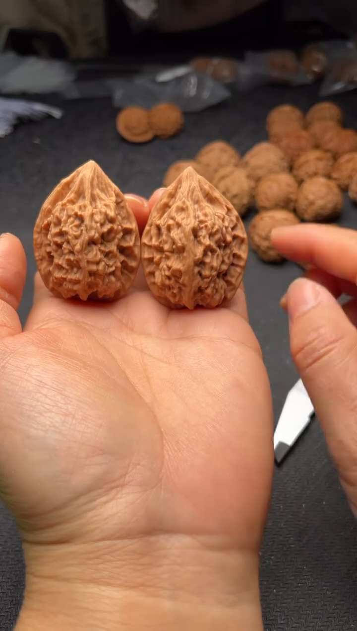 把件文玩核桃w119 鸡心35尺