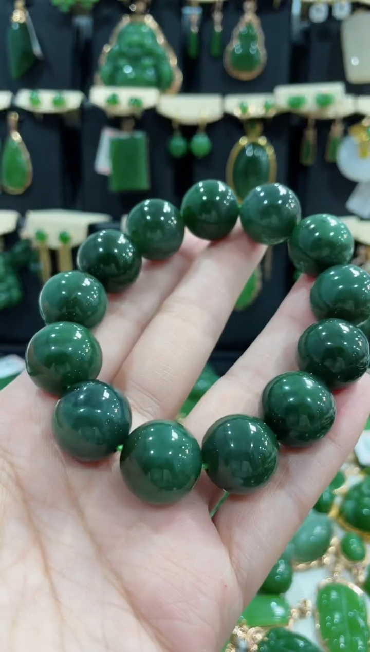 【闪购商品】和田玉（碧玉）颈饰未镶嵌16mm手串