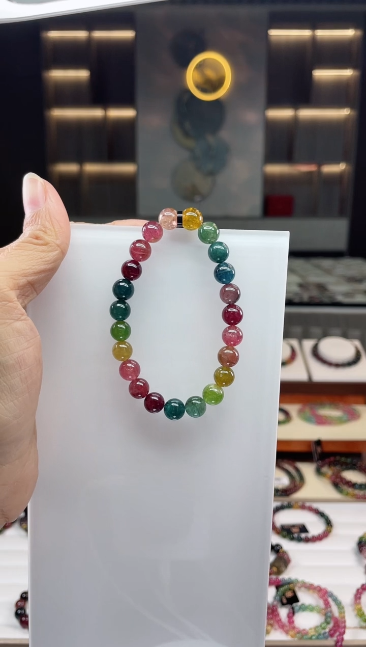 单圈手串未镶嵌碧玺（多样性发一条）Q