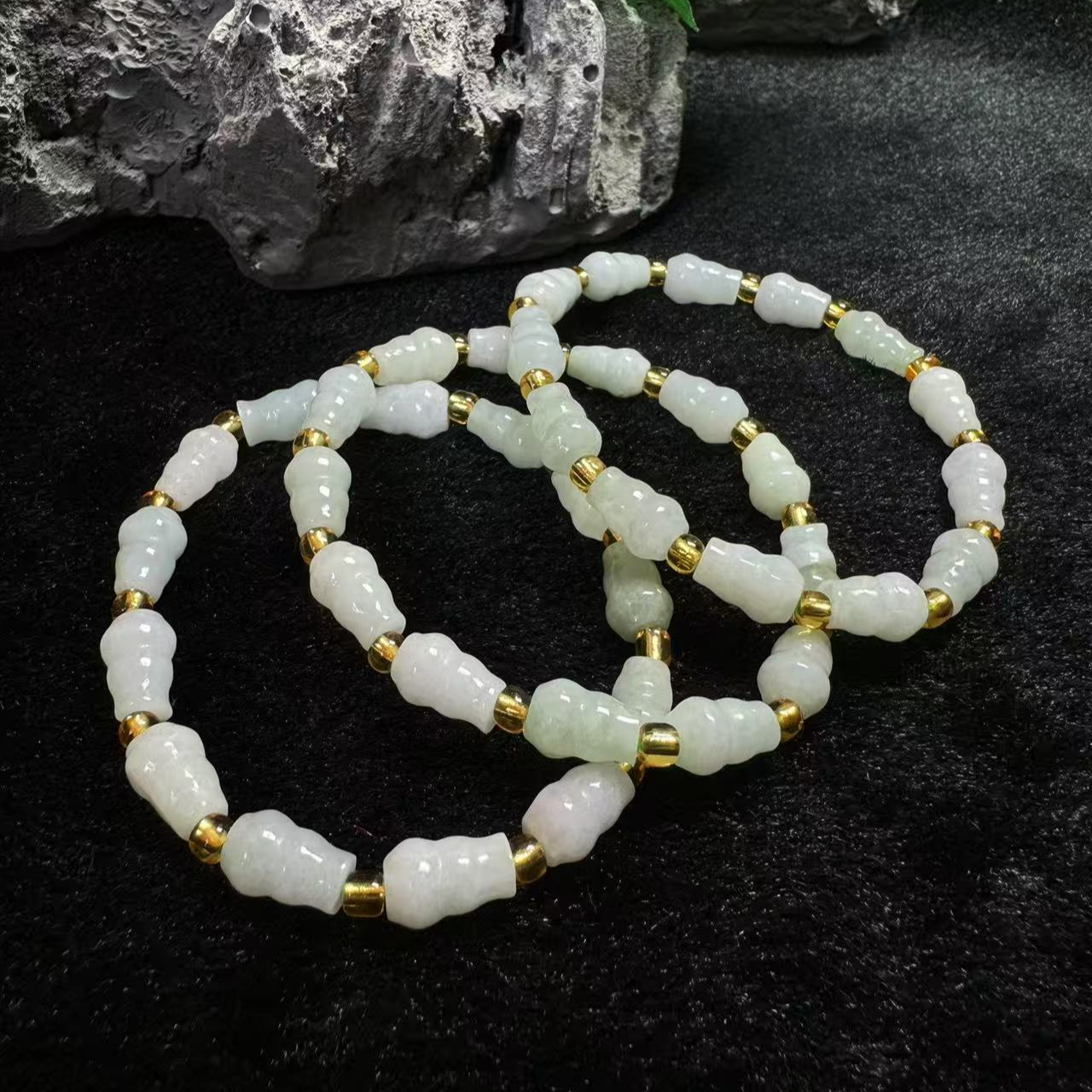 【星旺珠宝】卡7左右精美时尚葫芦翡翠手串-多样性只发一件