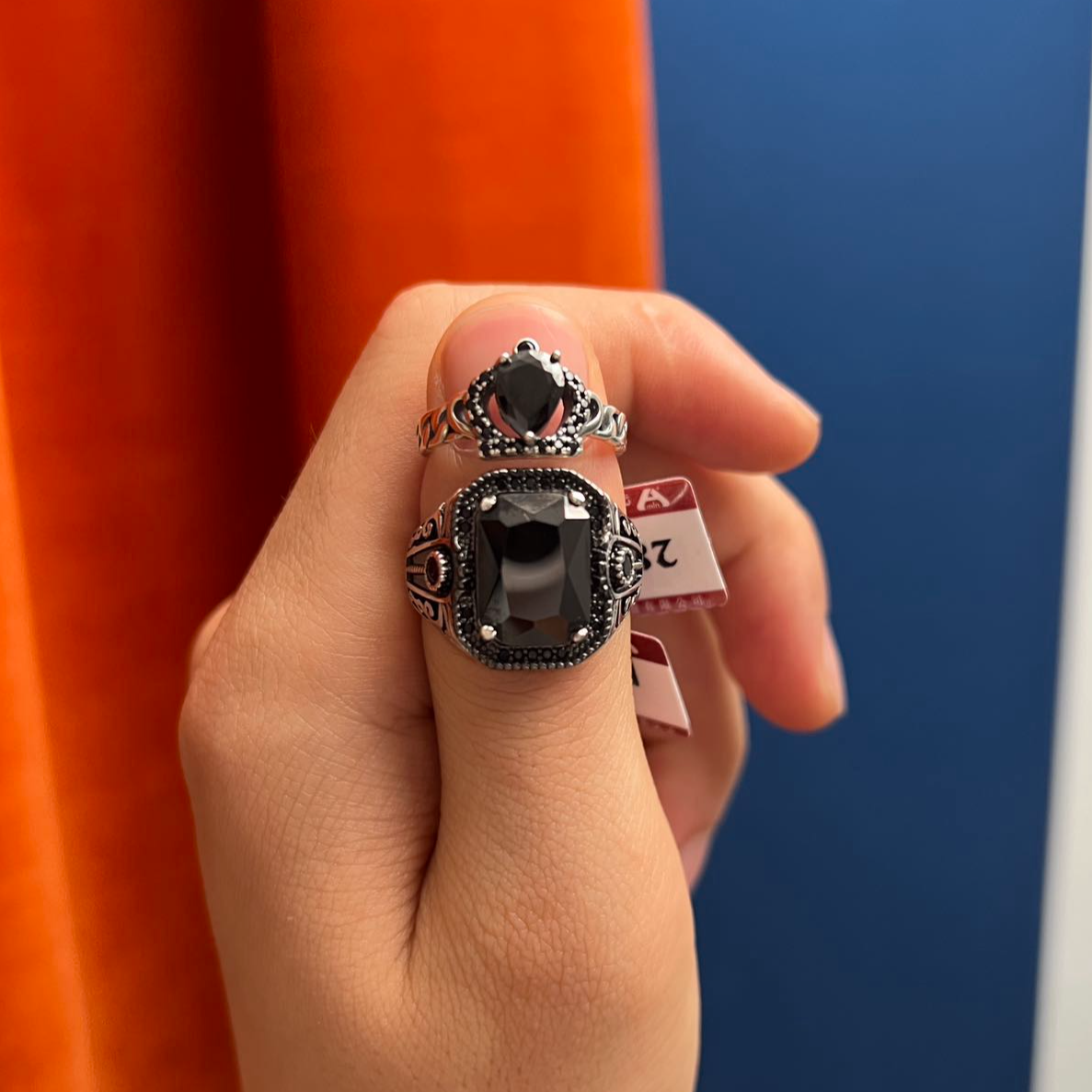 925银莫桑石戒指 爱敏纯银首饰戒指