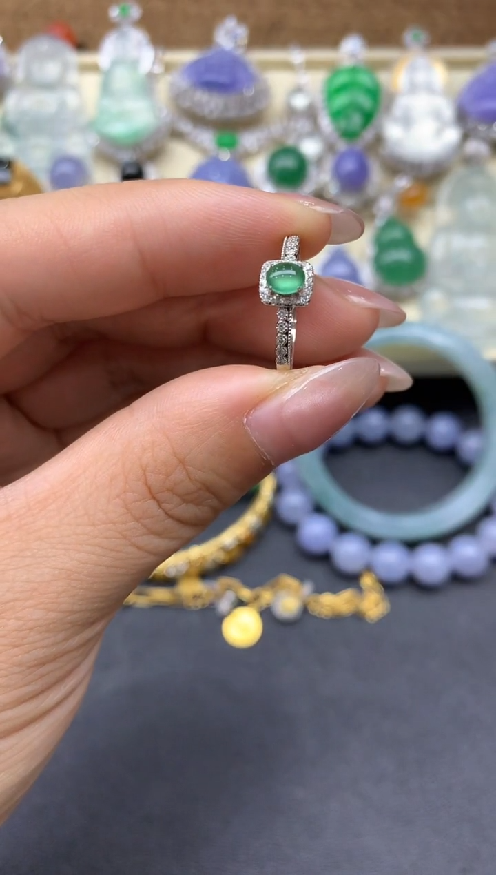 【闪购商品】翡翠戒指18K金镶嵌141-中国好珍宝