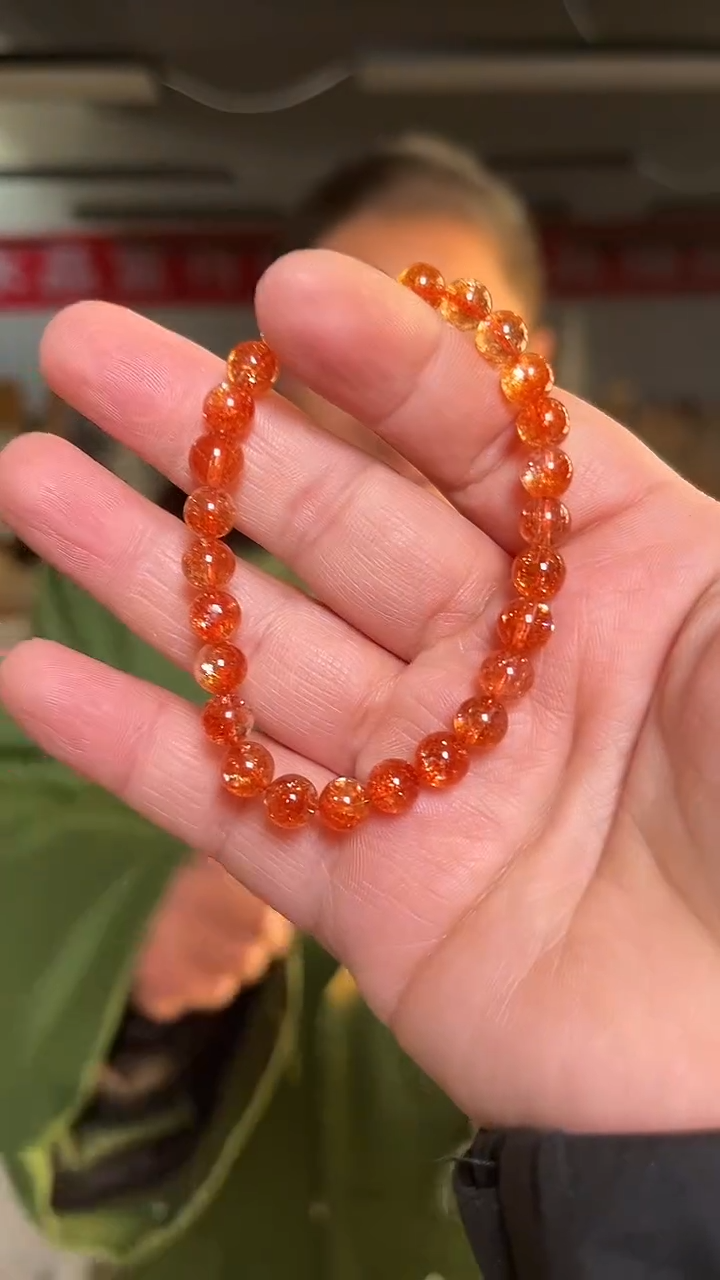 【闪购商品】日光石手链未镶嵌天然金太阳手串多样性发一6.6mm