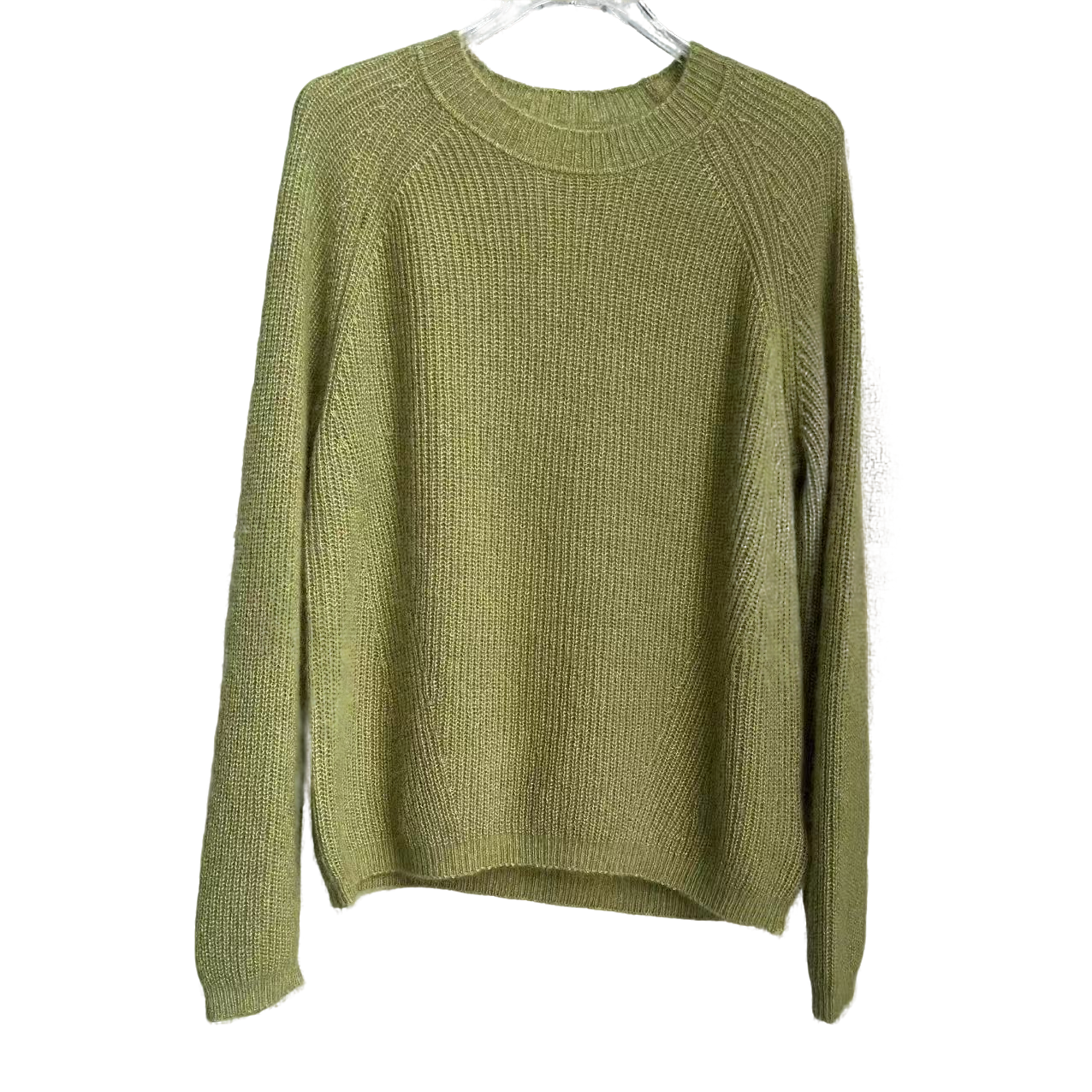 2025新款元宝针圆领真丝羊绒针织