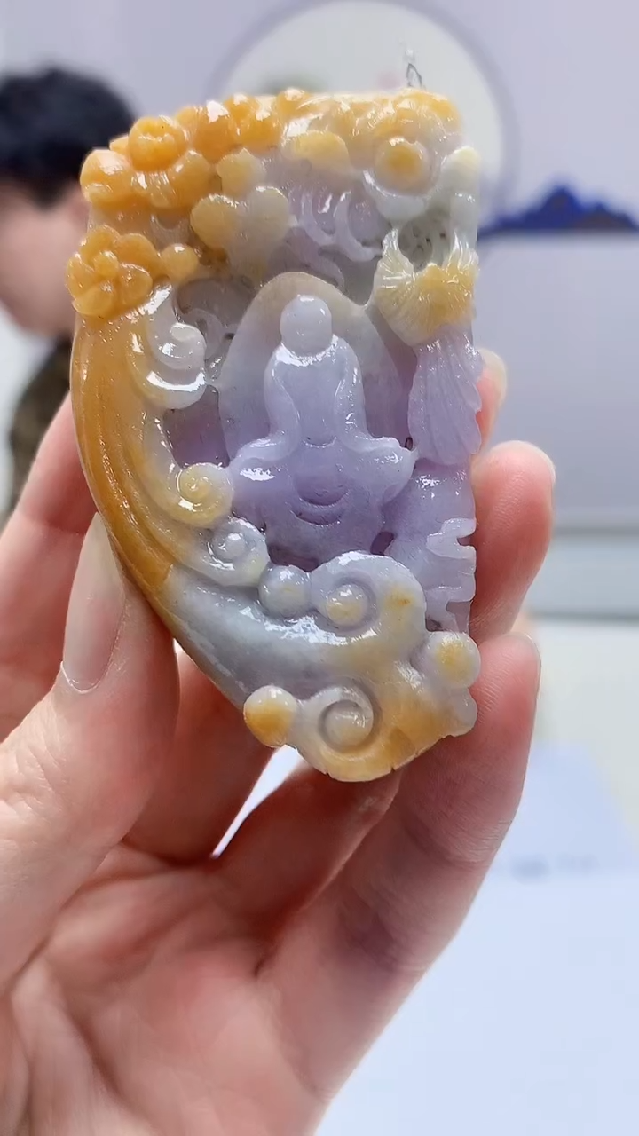 【闪购商品】定制翡翠未镶嵌4688zm-毛货挂件无相141