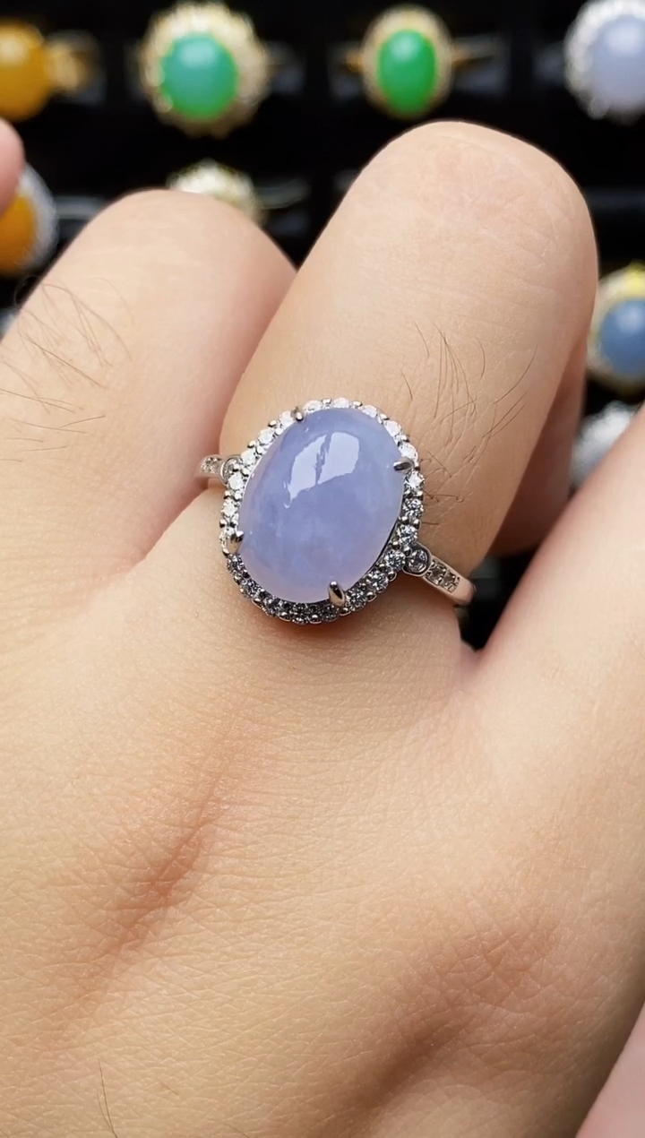 银S925镶嵌戒指翡翠4052