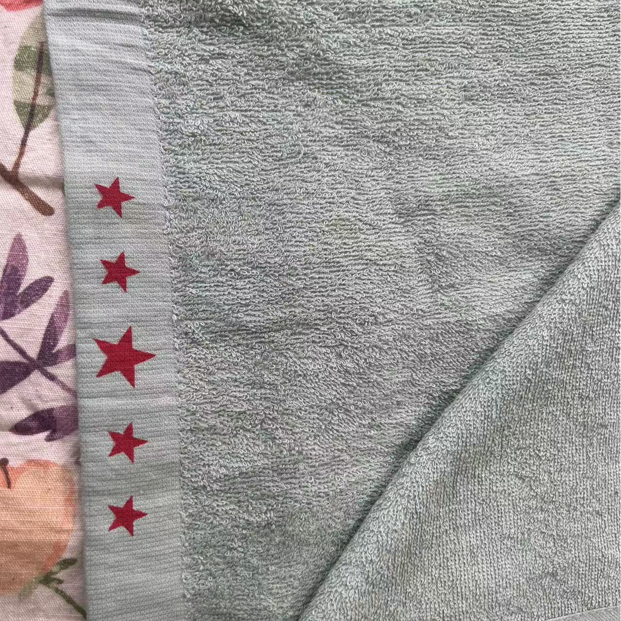 【星曜】--汉麻五角星绿色毛巾85*35