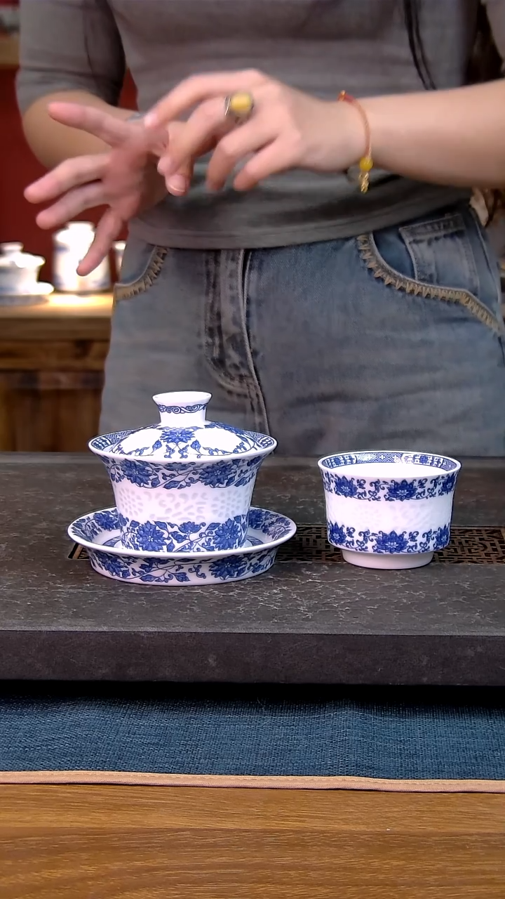 简装家用款2件套 白瓷陶瓷茶具