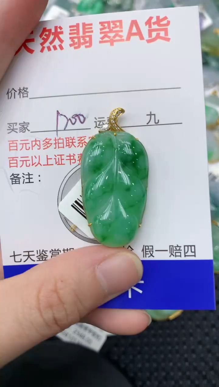 【闪购商品】翡翠颈饰18K金镶嵌1111111111