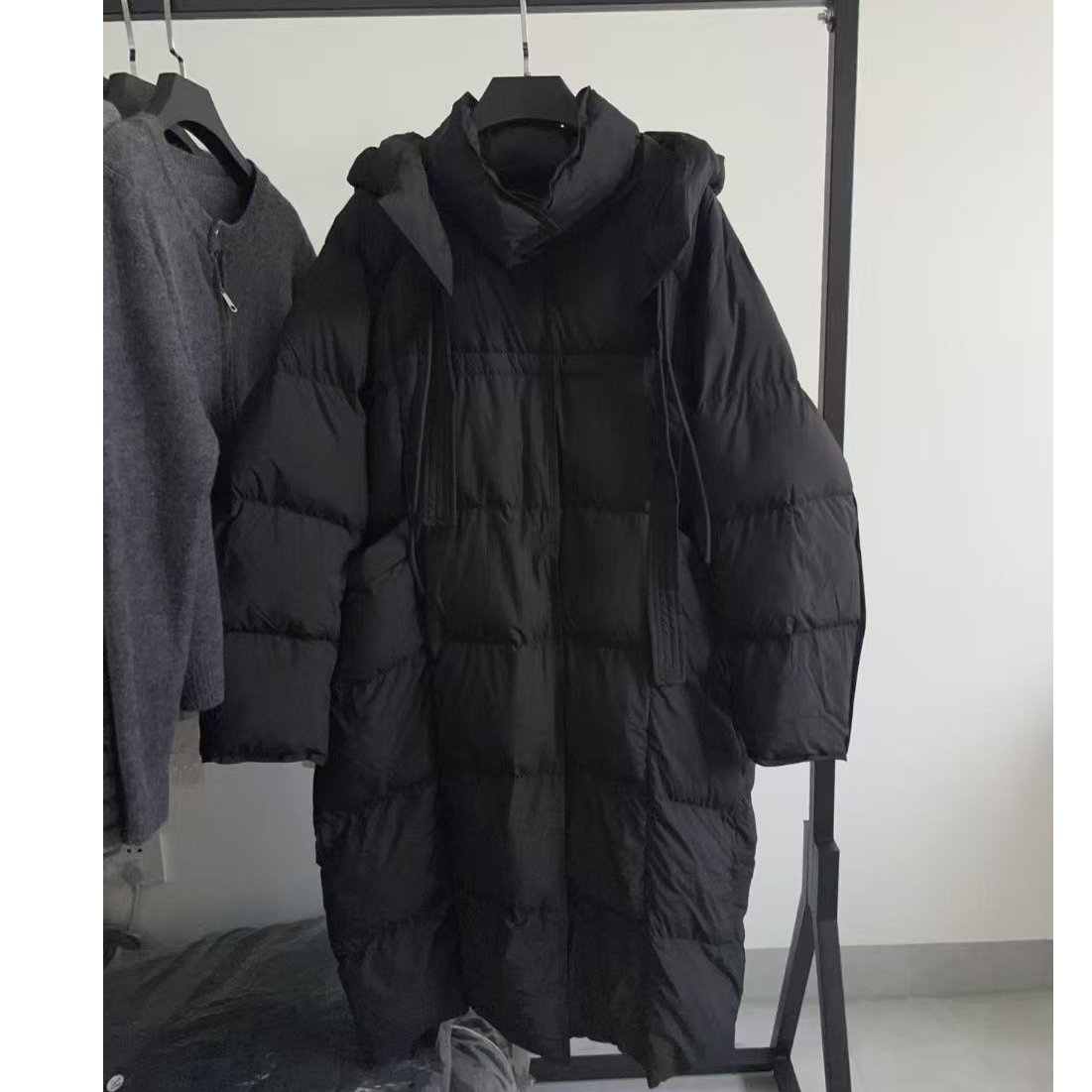 长款冬季大被子保暖加厚连帽白鸭绒