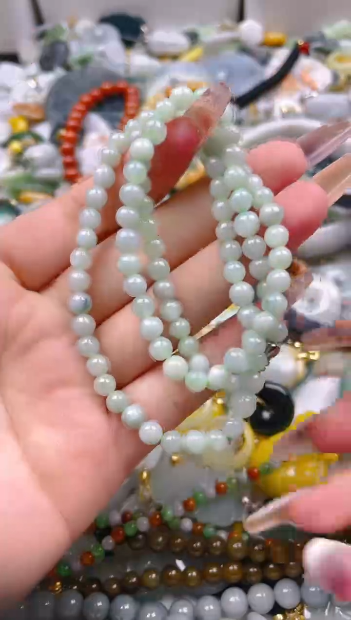 【闪购商品】翡翠颈饰未镶嵌5MM/F/翡翠A货一图一物