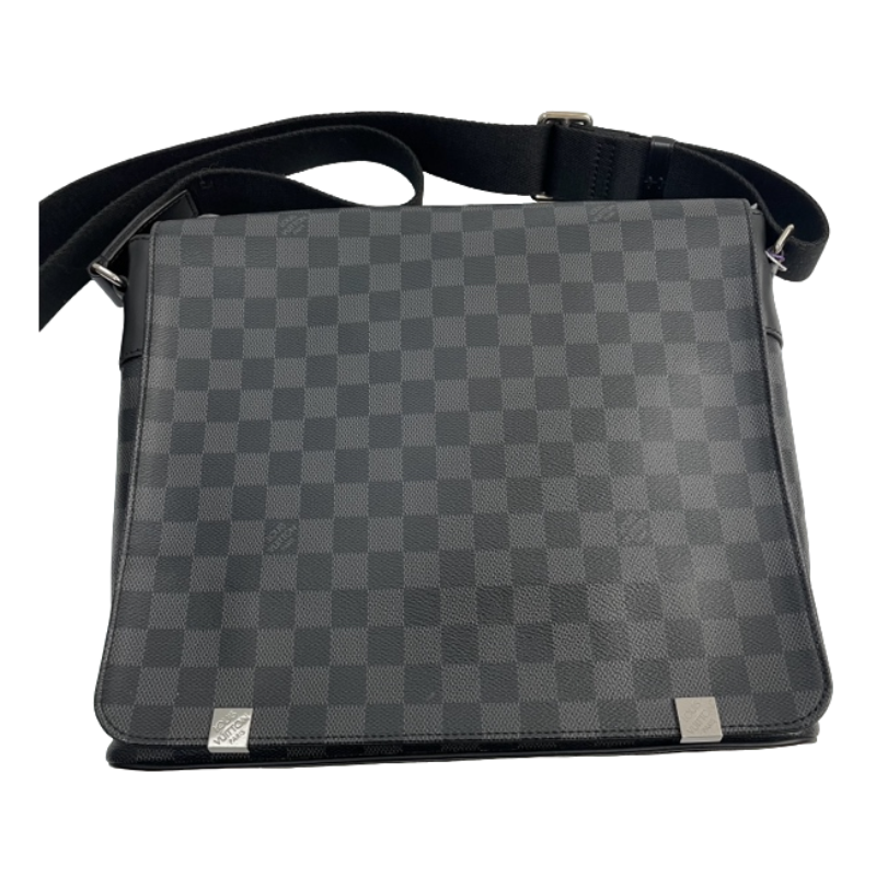 95新 LouisVuitton/路易威登 98新Lv黑棋盘格邮差包男士32/26/8