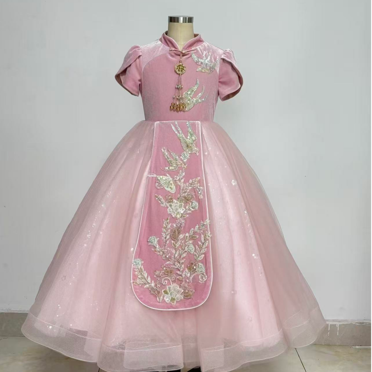 【燕语花踪】儿童礼服公主风短袖公主女女童中国风