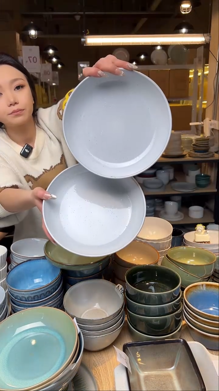瓷128外贸尾货窑变釉下彩默外微瑕