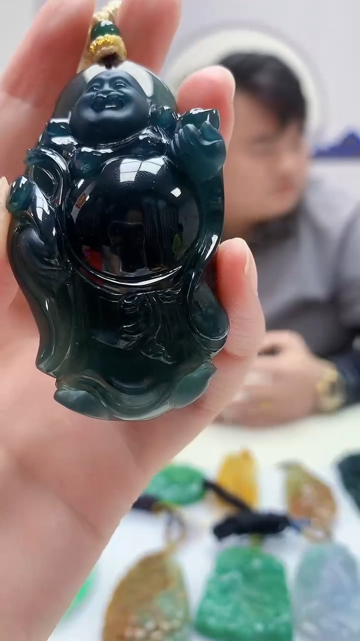 定制翡翠未镶嵌5060zm-毛货挂件123