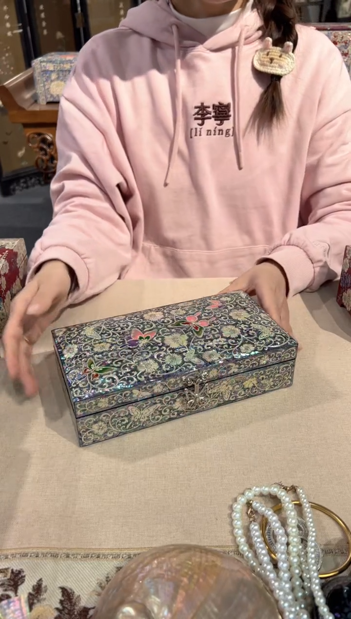 【闪购商品】黑金鲍弘贝雅螺钿漆器文化馆